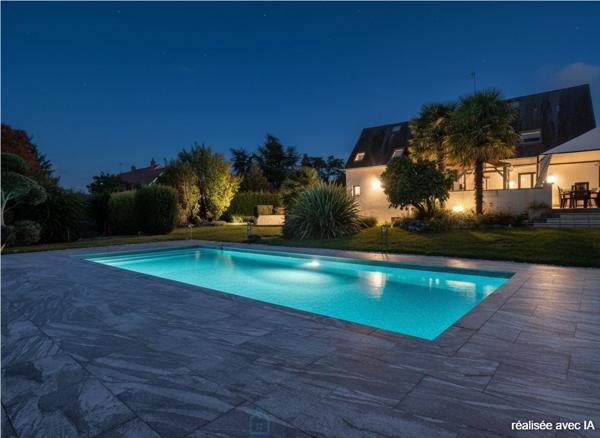 Belles prestations : Maison 5 chambres, garage, piscine, jardin paysagé