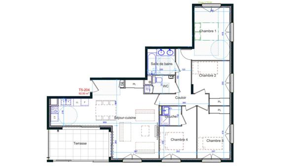 Appartement à vendre 5 pièces 93 m² Lyon 5