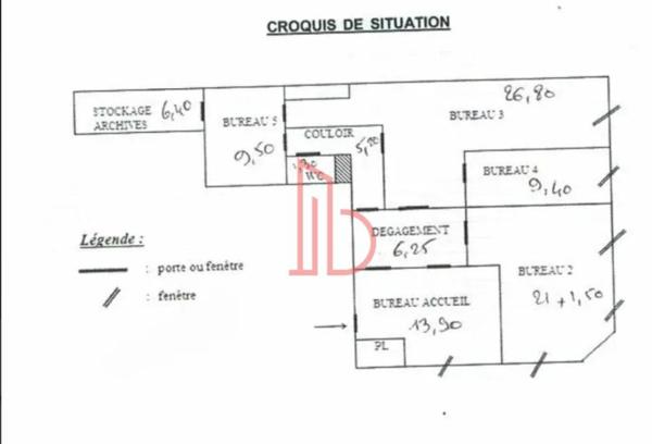 Bureau de 100 m² à louer à Bordeaux Chartrons