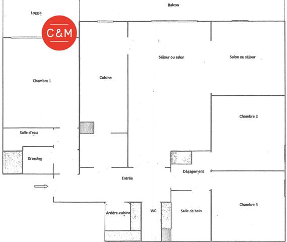 44400 REZE REZE 3 MOULINS - Appartement 5 pièces 102 m²