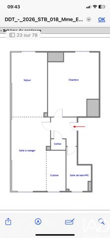 Appartement à vendre 3 pièces 46 m² Paris 14