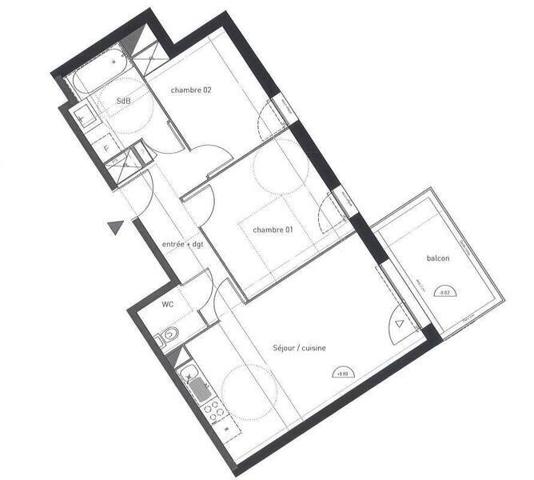 Appartement 3 pièces                                        - 44120 Vertou Réf : 12104
