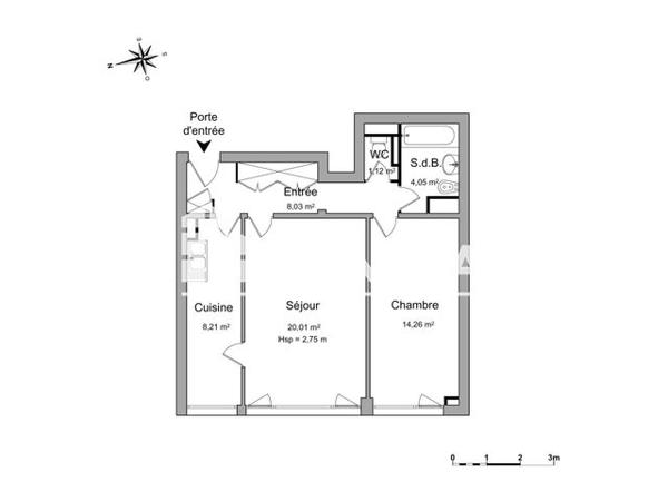 À vendre Appartement 2 pièces 55.68 m² - Paris 75005