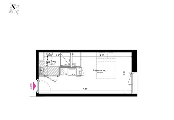 APPARTEMENT T1 - A VENDRE INVESTISSEMENT LOCATIF EN LMNP
