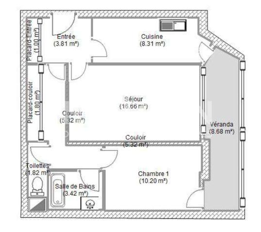 Appartement Créteil 2 pièces de 52,34 m² - Résidence Les Hauts de Marne