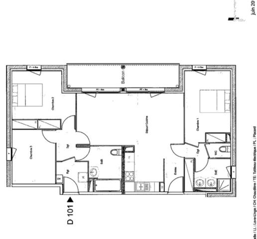 Appartement T4 spacieux et lumineux