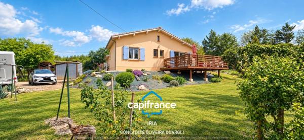 Maison en pierre familiale d’environ 135m² – Terrain clos de 978m² avec puits et panneaux solaires LEDAT (47)