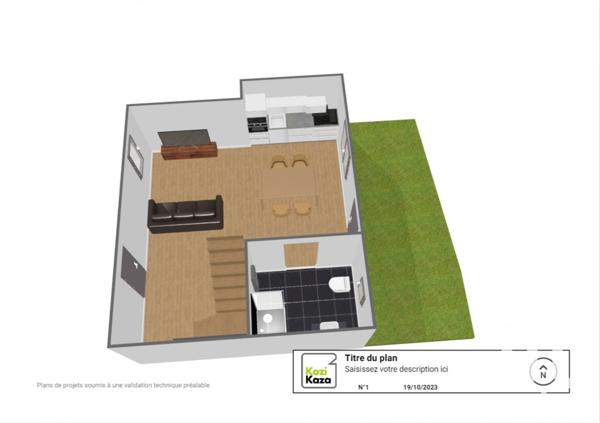 Maison 2 pièces de 60 m² à Meslay-du-Maine (53170)