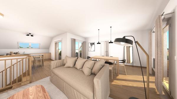 DUPLEX DE 5 PIECES EN DERNIER ETAGE AVEC TROIS TERRASSES - FONTENAY SOUS BOIS
