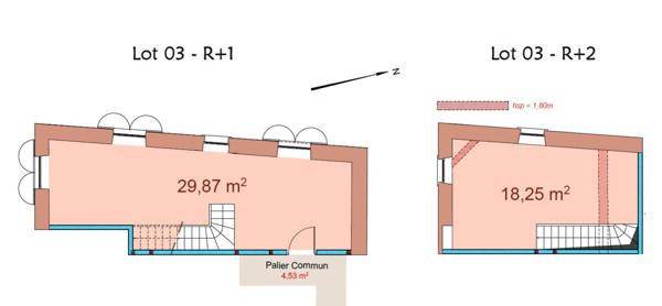 Saint-Priest / Manissieux - T2 duplex en plateaux