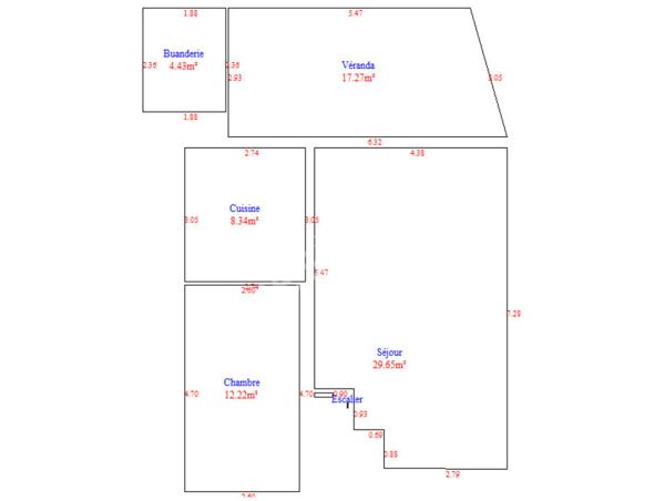 Vitrolles Maison individuelle de 4 chambres dont une en rez-de-chaussée, d'une surface de 99 m2 et deux vérandas en plus