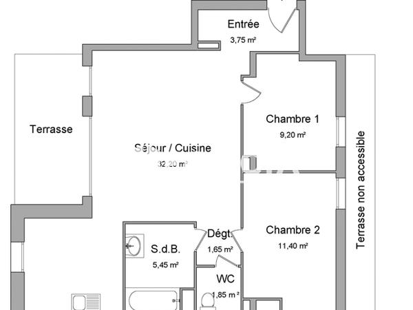 Location Appartement 3 pièces 65.5 m² - 79 RUE D'OSTWALD Strasbourg 67200