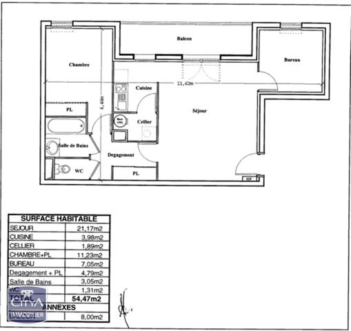 Appartement à vendre 2 pièces 54.6m² Auchel (62260)