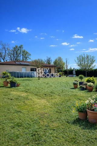 FELZINS - Maison récente T4 de 94 m2, de plain-pied avec vue dominante – Terrain piscinable de 1 530 m²