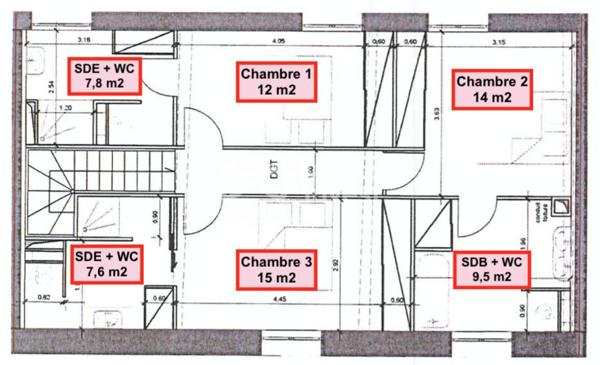 Maison de 140 m2 habitable (187 m2 utile) aux dernieres normes.