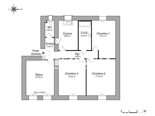 Location Appartement meublé 4 pièces 89.82 m² - 34 RUE FOURE Nantes 44000