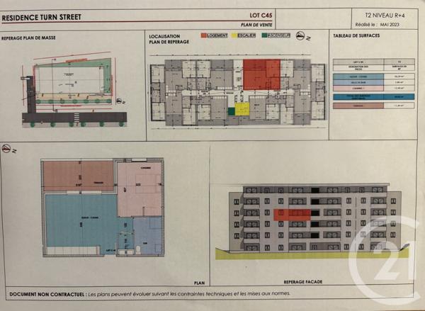 Appartement F2 à vendre  2 pièces - 44,90 m2 BASTIA - 202