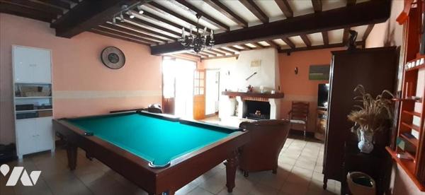 SIOUVILLE-HAGUE MAISON AVEC EXTENSION HABITABLE + 2 GARAGES + JARDIN ARBORE