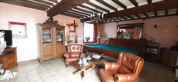 SIOUVILLE-HAGUE MAISON AVEC EXTENSION HABITABLE + 2 GARAGES + JARDIN ARBORE