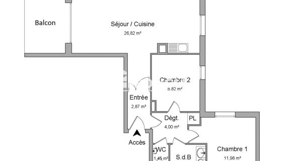 Location Appartement 3 pièces 60.22 m² - Strasbourg 67200