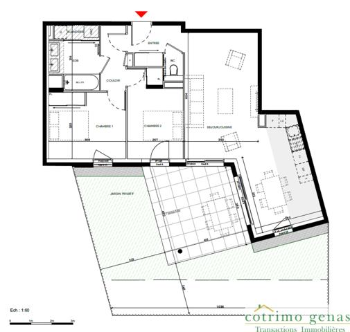 GENAS Très bel Appartement 3P de 74.5 m²