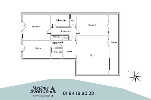Appartement 3 pièces 71.17 m2