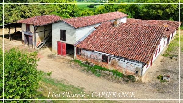 Propriete à vendre 14 pièces LE HOUGA (32) de 215 m2 habitables à rénover, sur 11949 m2 de terrain, dépendances
