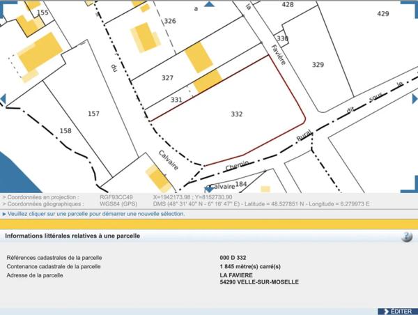 Terrain à vendre à Velle-sur-Moselle (54290)
