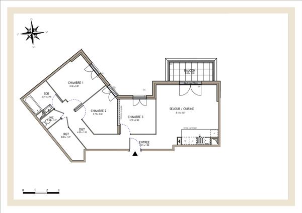 Appartement 4 pièces - 79 m²