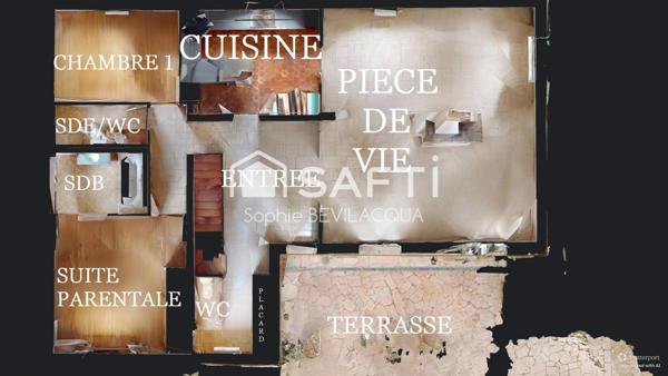 MAISON INDIVIDUELLE SANS VIS A VIS 5 CHAMBRES AVEC SOUS SOL TERRAIN PLAT 3500M² PISCINE