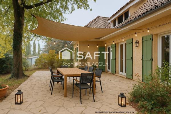 MAISON INDIVIDUELLE SANS VIS A VIS 5 CHAMBRES AVEC SOUS SOL TERRAIN PLAT 3500M² PISCINE