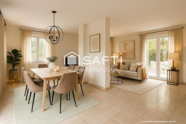 MAISON INDIVIDUELLE SANS VIS A VIS 5 CHAMBRES AVEC SOUS SOL TERRAIN PLAT 3500M² PISCINE