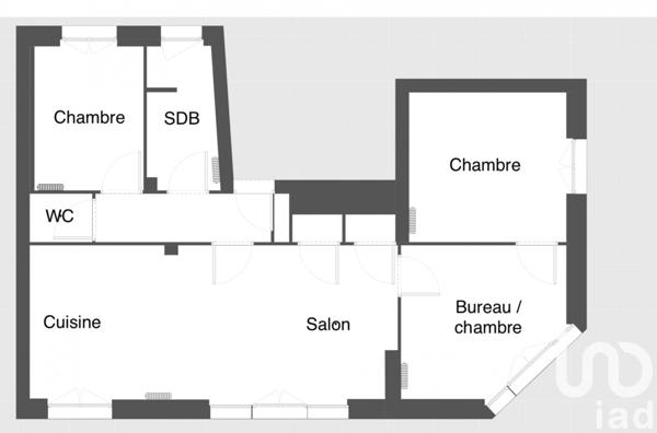 Appartement à vendre 4 pièces 68 m² Rennes