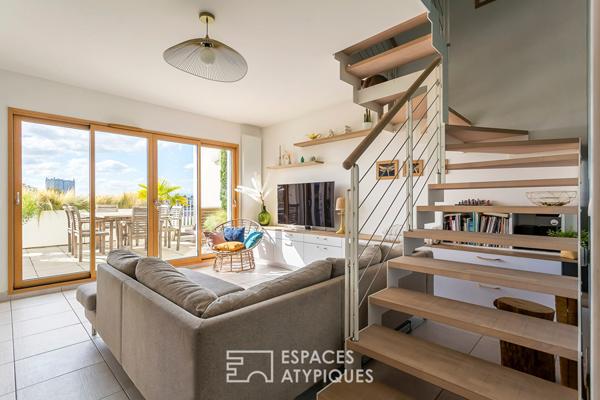 Duplex en dernier étage avec terrasse et vue