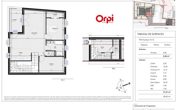 Appartement à vendre    3 pièces • 91,57 m2 Hussigny-Godbrange