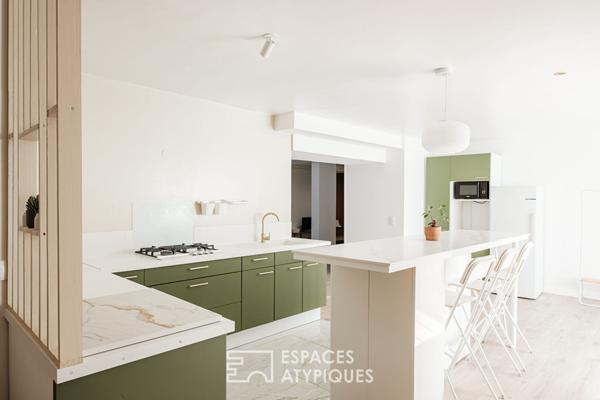 Appartement et local commercial en centre ville