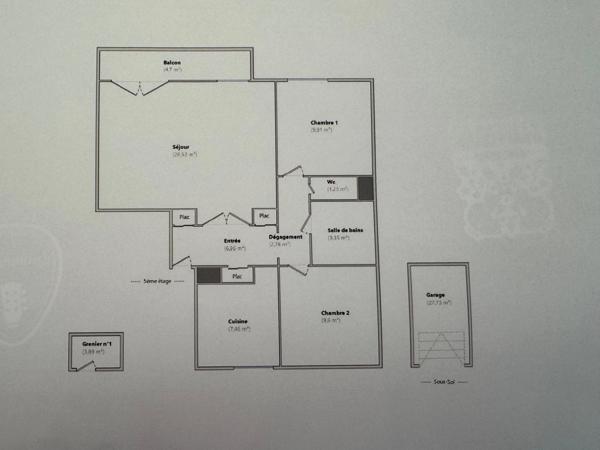 Appartement à vendre 3 pièces VILLEURBANNE (69)