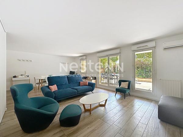 Appartement rez de jardin 4 pièces 3 chambres avec 2 terrasses et une cave - 69008 LYON