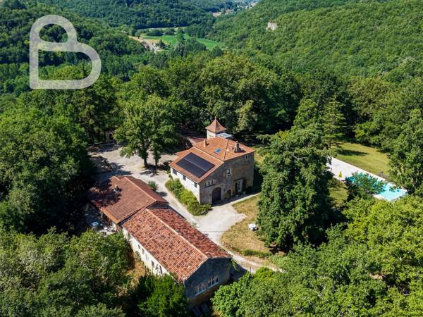 Puy-l'Évêque (46700) Domaine enchanteur avec maison de charme,3 gîtes et piscine sur 8ha