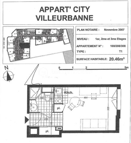 Appartement de 20,46 m²