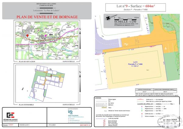 Terrain à vendre 684 m² Hinx