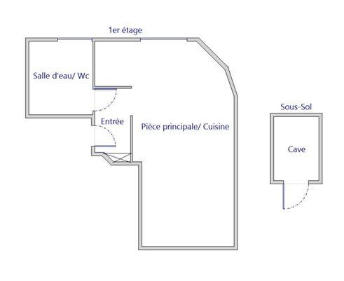 Studio à vendre 17 m² Paris 20