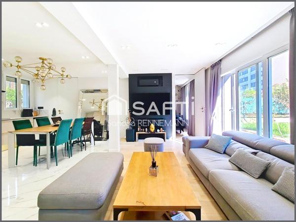 GRAND 2P REFAIT NEUF AVEG JARDIN AU CALME ET CAVE.