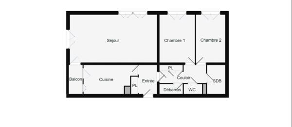 Appartement Angers 4 pièces avec balcon Justices