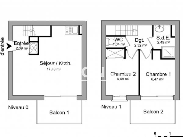 Location Appartement meublé 3 pièces 38.88 m² - 6 RUE DE LA SOLE La Rochelle 17000
