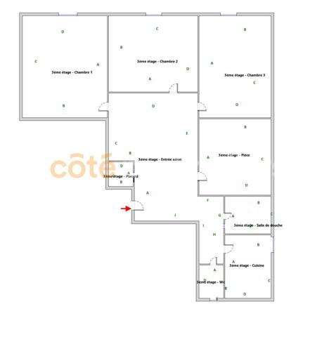Vente
                Appartement64 m² - 3 Pièces -
                    AUBERVILLIERS (93300)