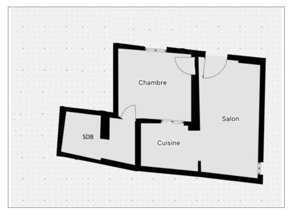 Appartement 2 pièces - 37 m² Exclusivité efficity