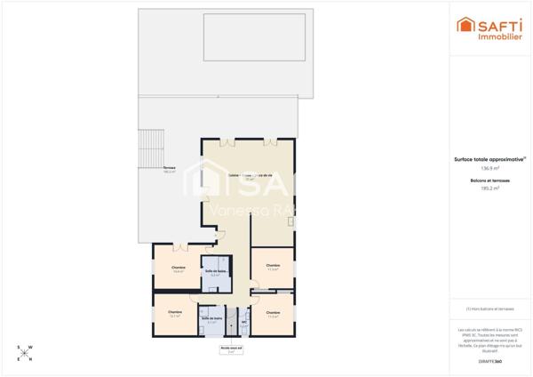 MEDIS MAISON DE 140 M² 3 CHAMBRES PISCINE TERRASSE ET JARDIN