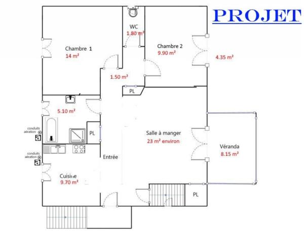 Dpt Sarthe (72), à vendre SAINT CALAIS maison P3, 1/2 chambres, terrain clos 483 m² et sous-sol