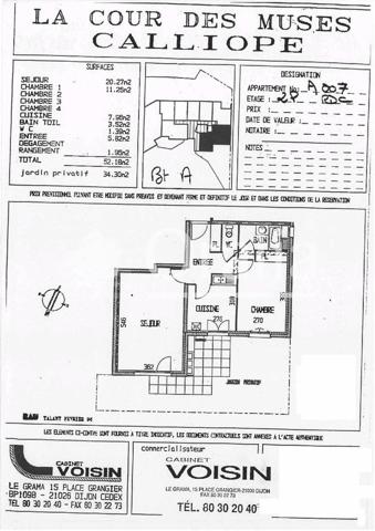 Appartement · Location Dijon (21000) 2 pièces · 52m²